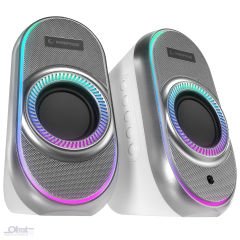 RAMPAGE RMS-X3 2.0 6W BLUETOOTH MM RGB IŞIKLI GAMING SPEAKER- BEYAZ
